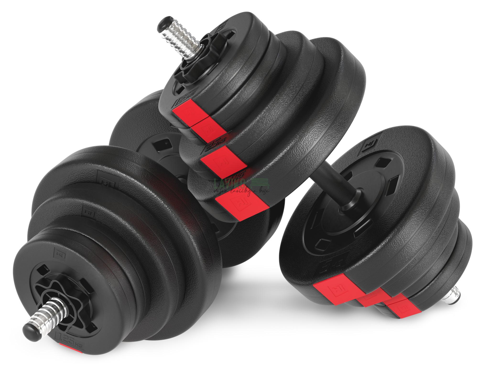 Nakládací činkový set COBRA, 2 x 20 kg