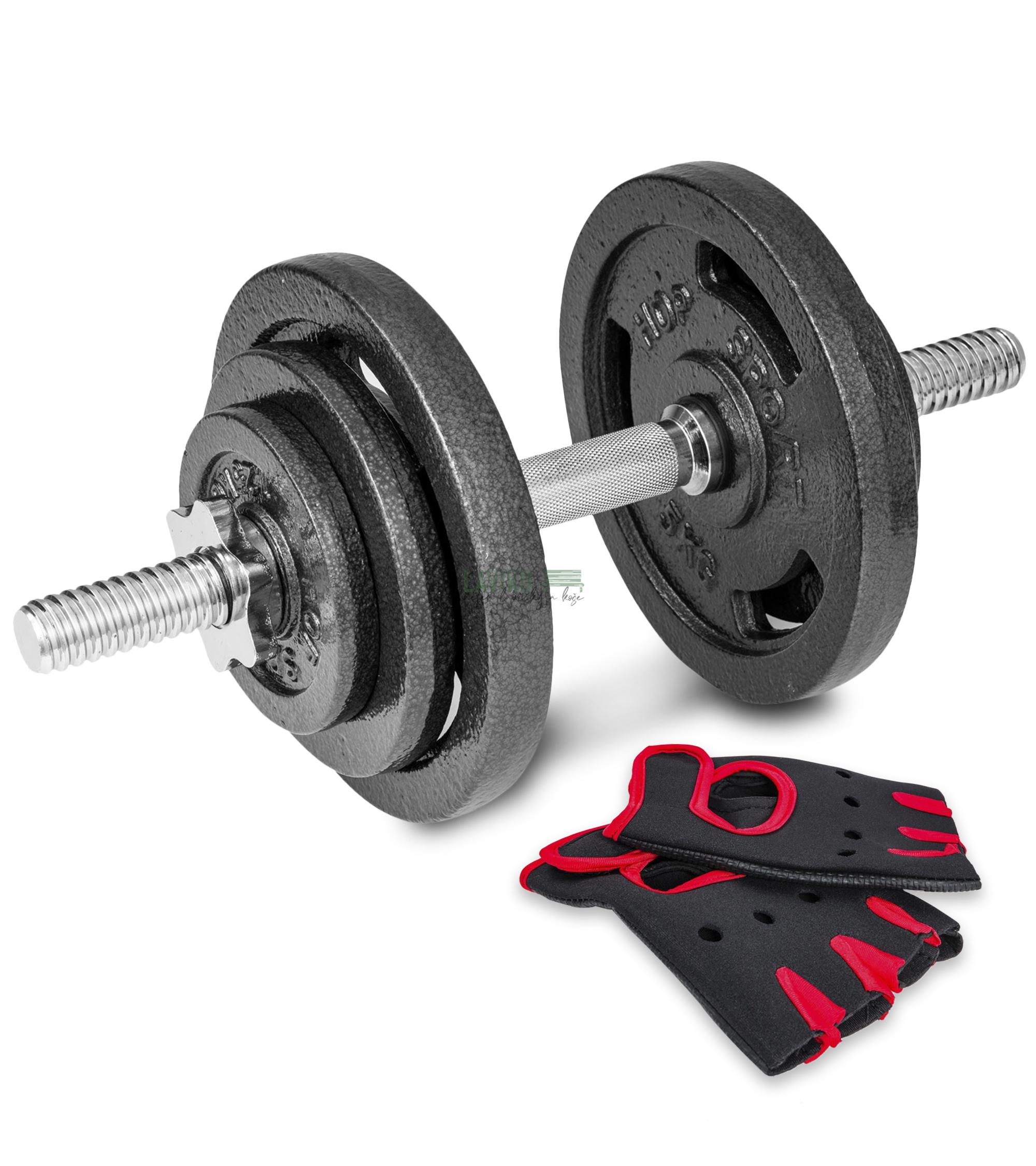Litinový nakládací činkový set BOJGA, 1 x 20 kg