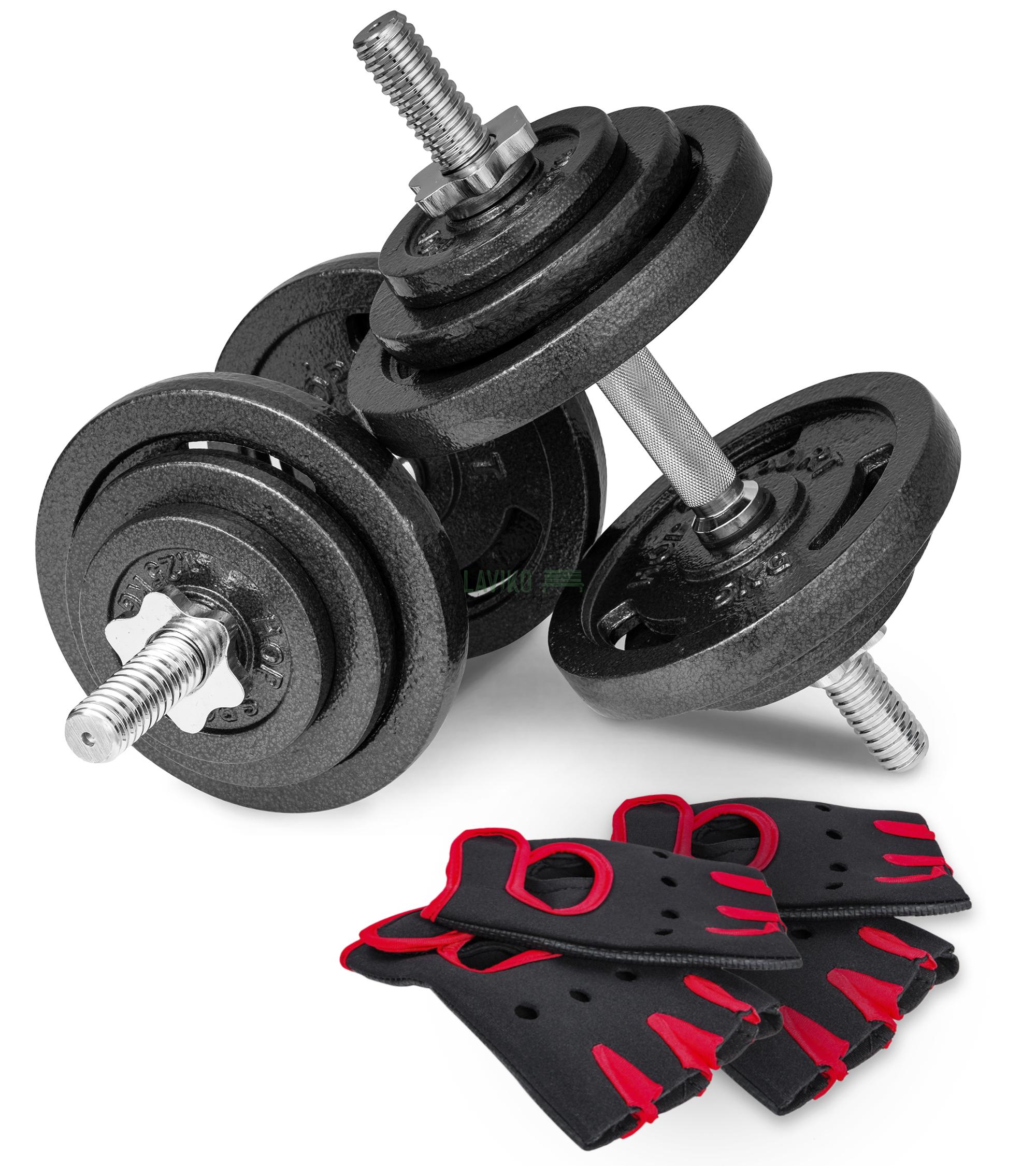 Litinový nakládací činkový set BOJGA, 2 x 20 kg