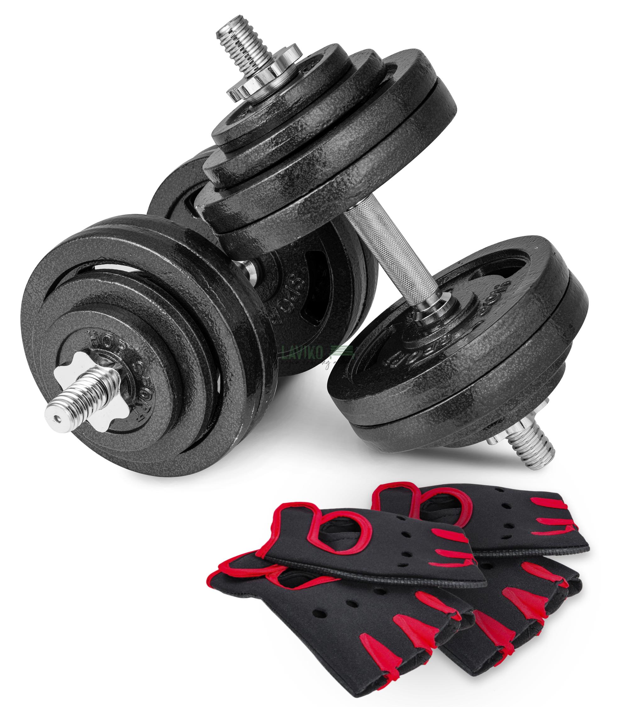 Litinový nakládací činkový set BOJGA, 2 x 30 kg
