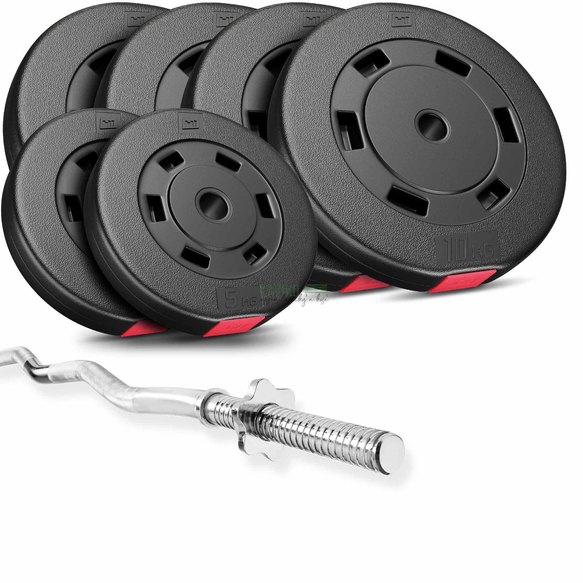 Nakládací činkový set FARAGO, 57 kg