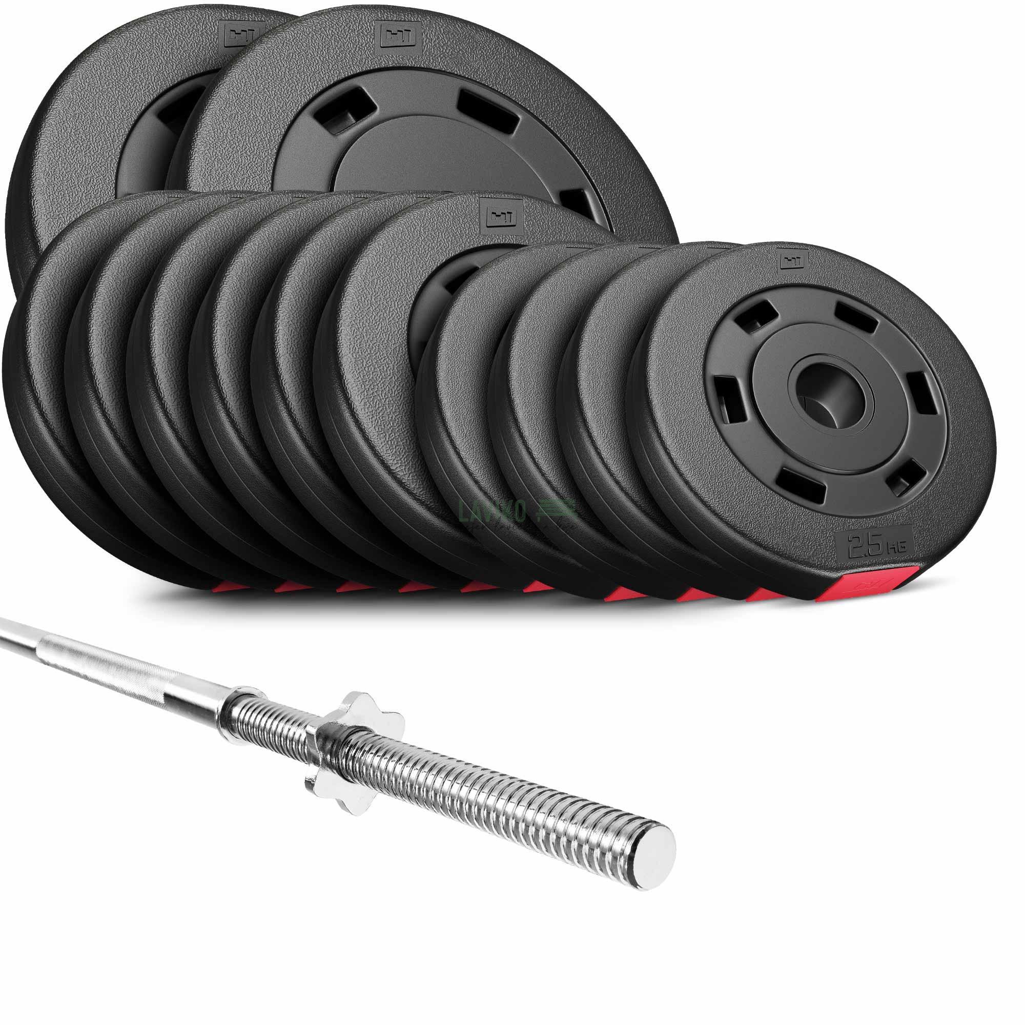 Nakládací činkový set FARAGO, 69 kg