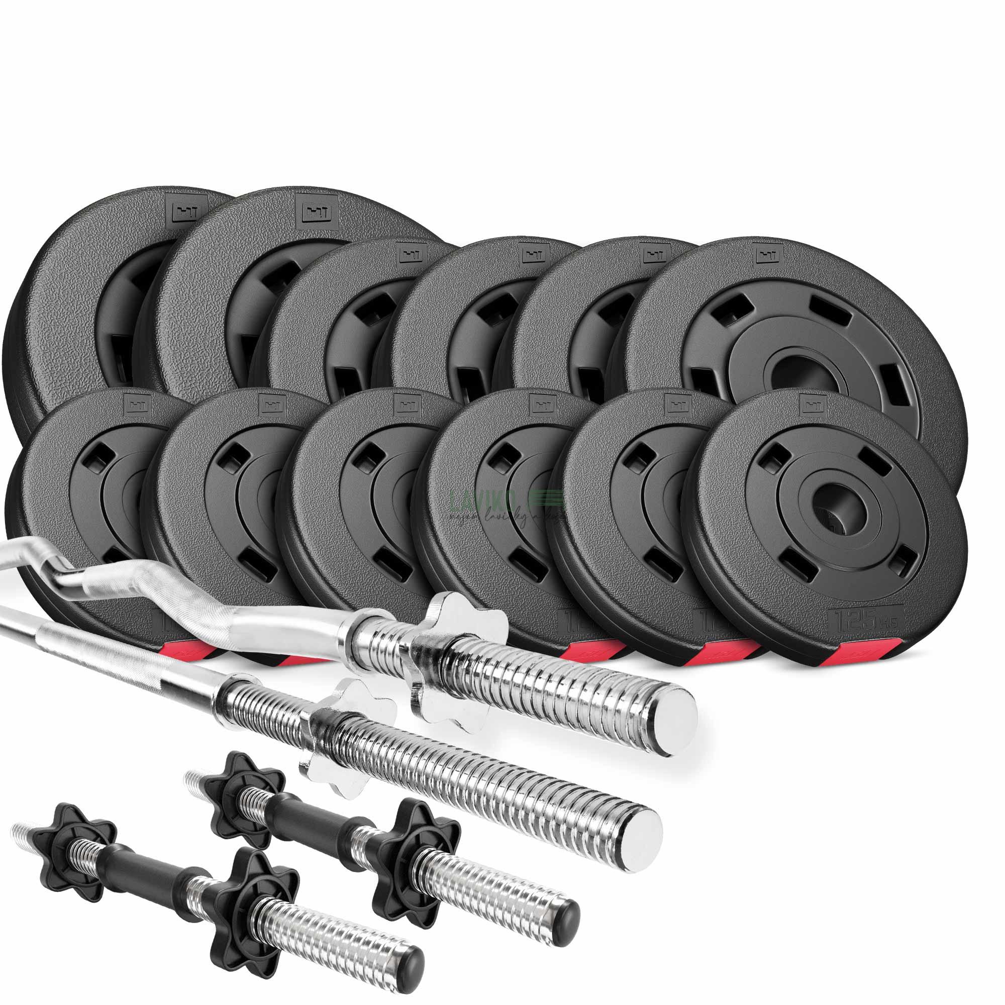 Nakládací činkový set FARAGO, 45 kg