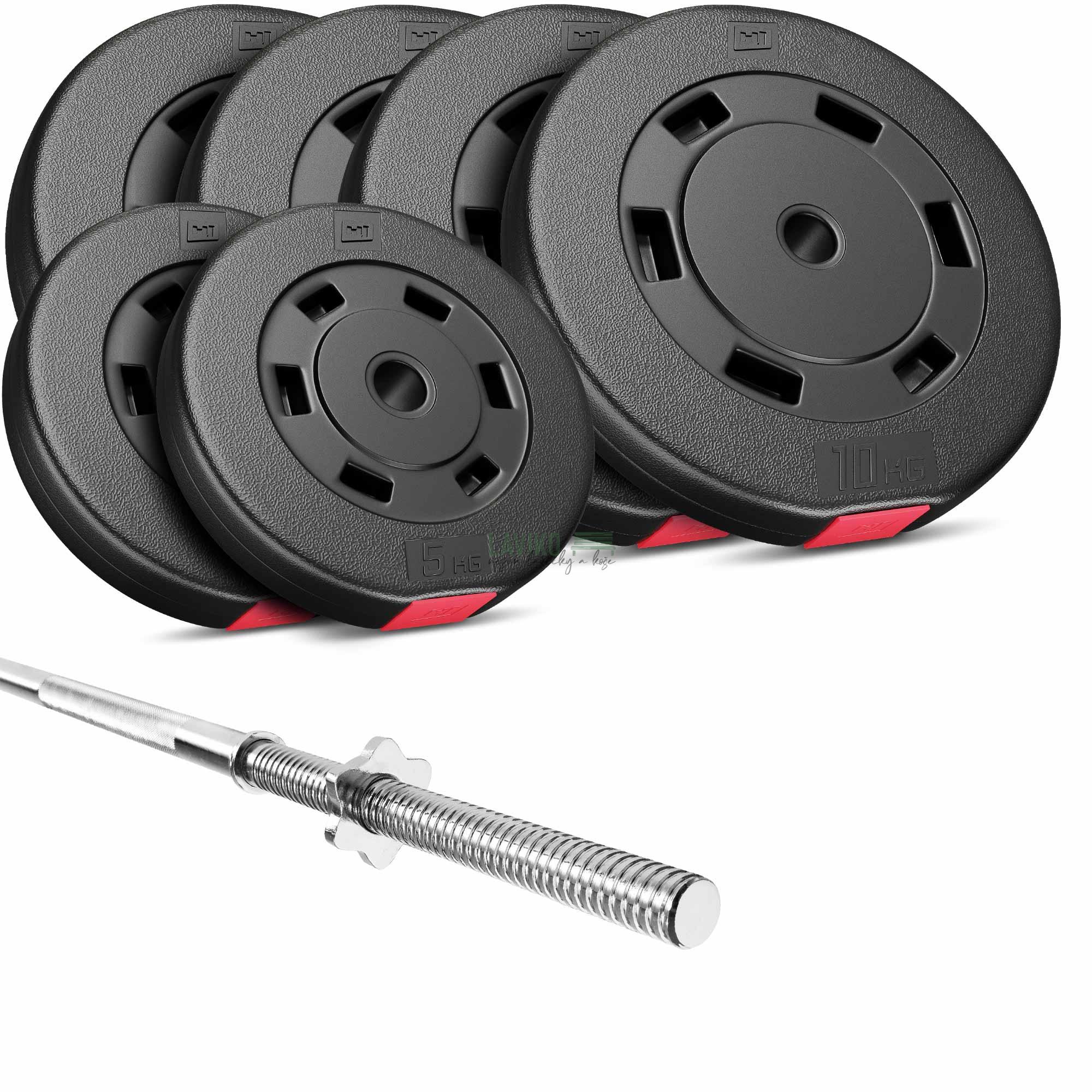 Nakládací činkový set FARAGO, 59 kg