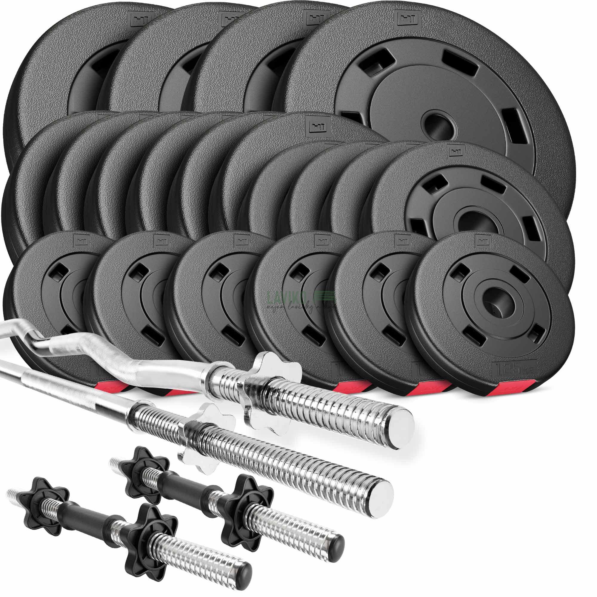 Nakládací činkový set FARAGO, 105 kg