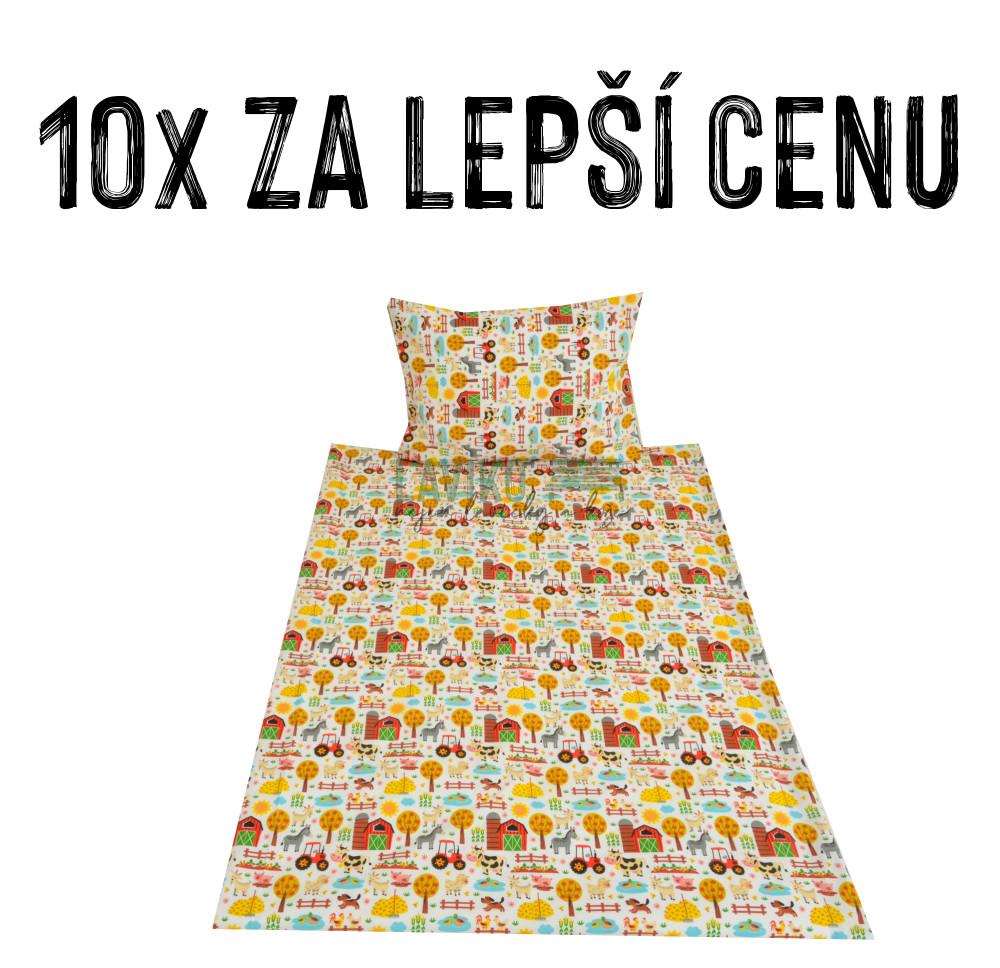 VÝHODNÁ SADA - 10x Dětské bavlněné povlečení NA STATKU