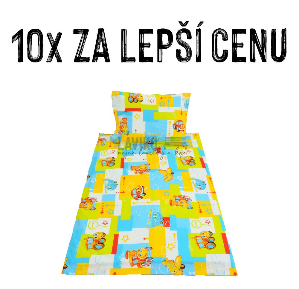 VÝHODNÁ SADA - 10x Dětské bavlněné povlečení DOPRAVA