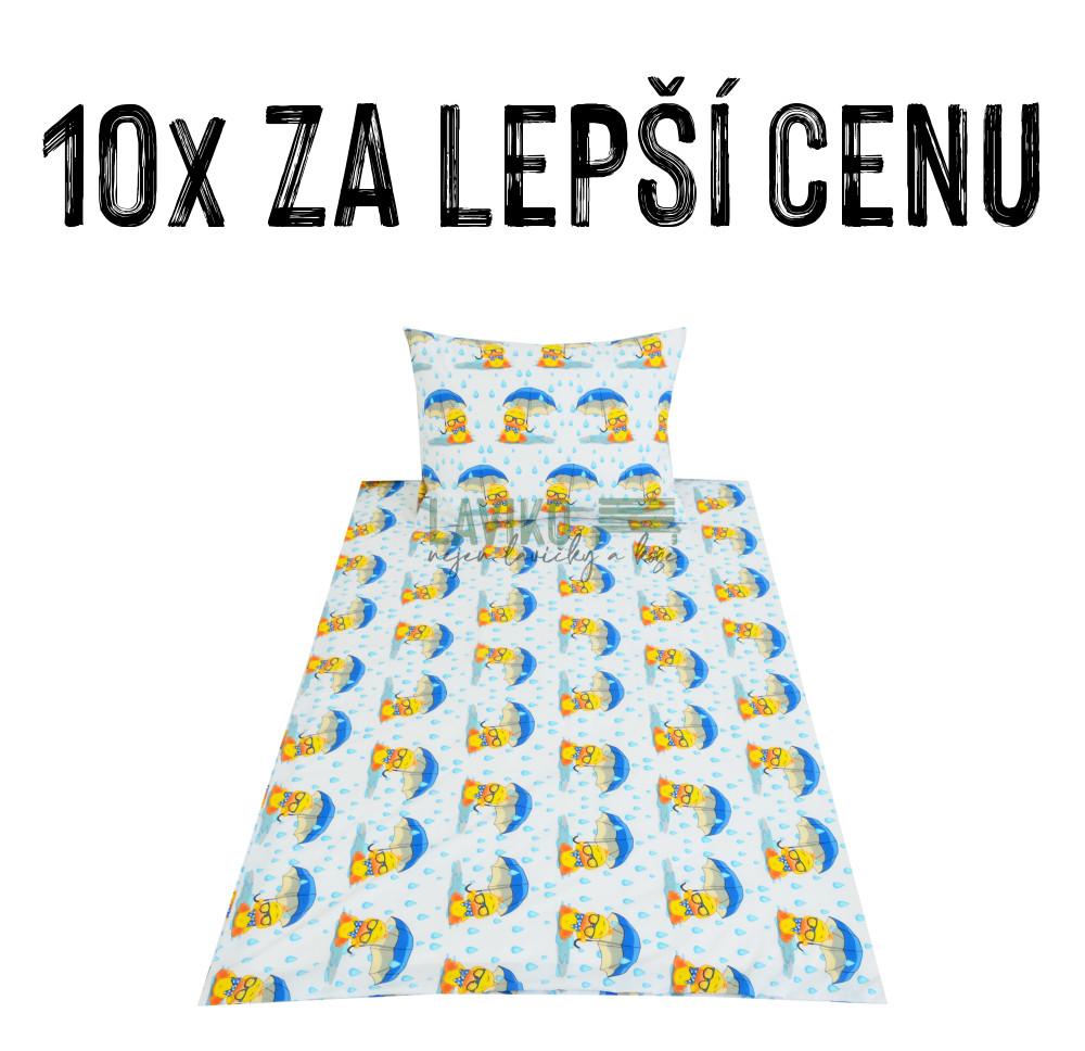 VÝHODNÁ SADA - 10x Dětské bavlněné povlečení V DEŠTI