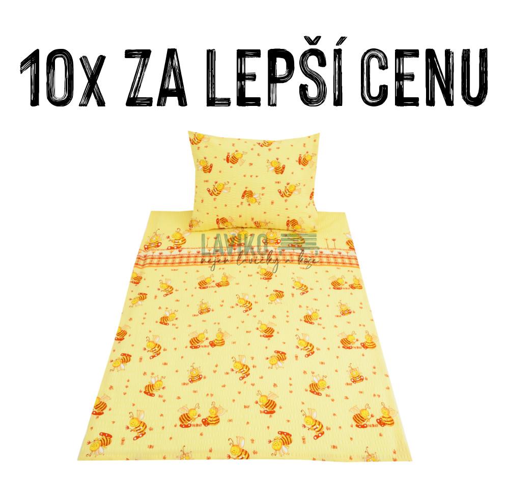VÝHODNÁ SADA - 10x Dětské krepové povlečení ČMELDA