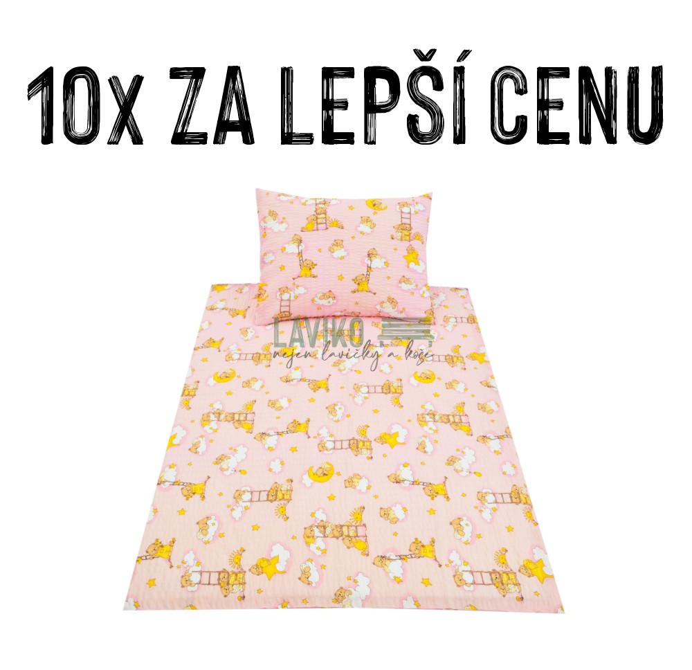 VÝHODNÁ SADA - 10x Dětské krepové povlečení NA ŽEBŘÍKU
