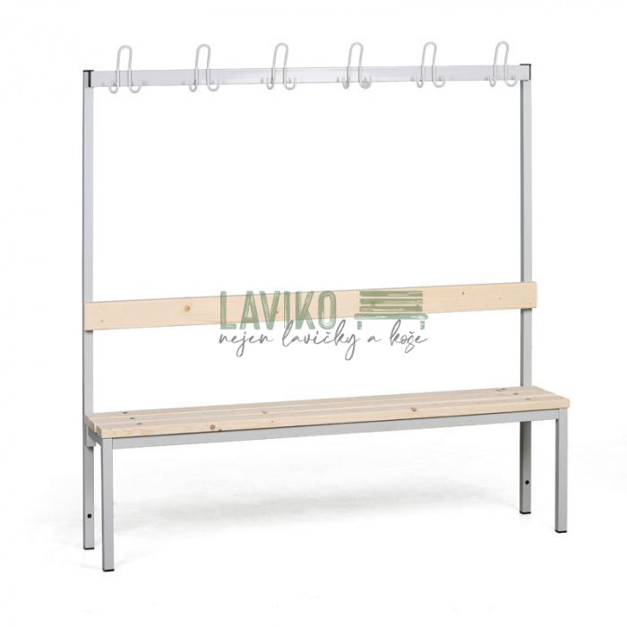 Šatní lavička DIANA, 150 cm, s věšákem