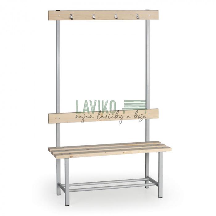 Šatní lavička LATIFA, 100 cm, s věšákem a botníkem