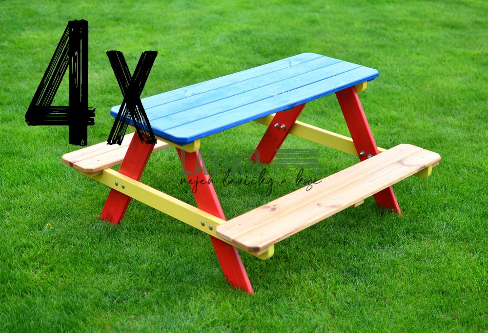 VÝHODNÁ SADA - 4x Dětský zahradní set AMÁLIE