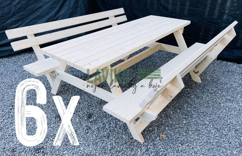 VÝHODNÁ SADA - 6x Zahradní set GARDEN PREMIUM s opěradlem