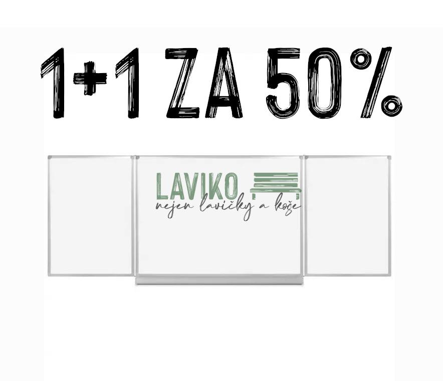 VÝHODNÁ SADA - 1+1 ZA 50% - Trojlistá nástěnná tabule TRIWEGO, magnetická