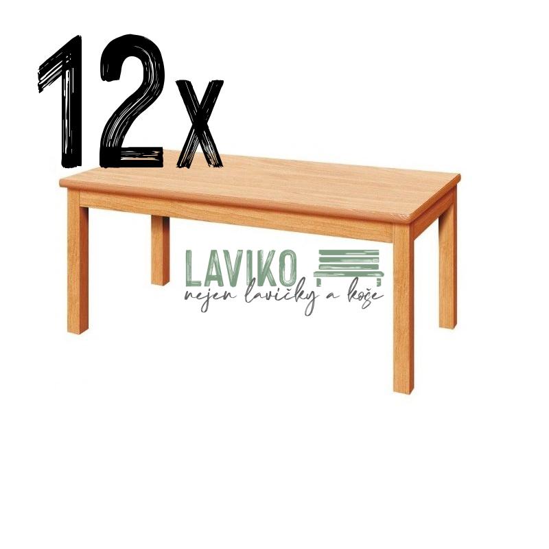 VÝHODNÁ SADA - 12x Dětský stůl MELISA, obdélník, buk přírodní