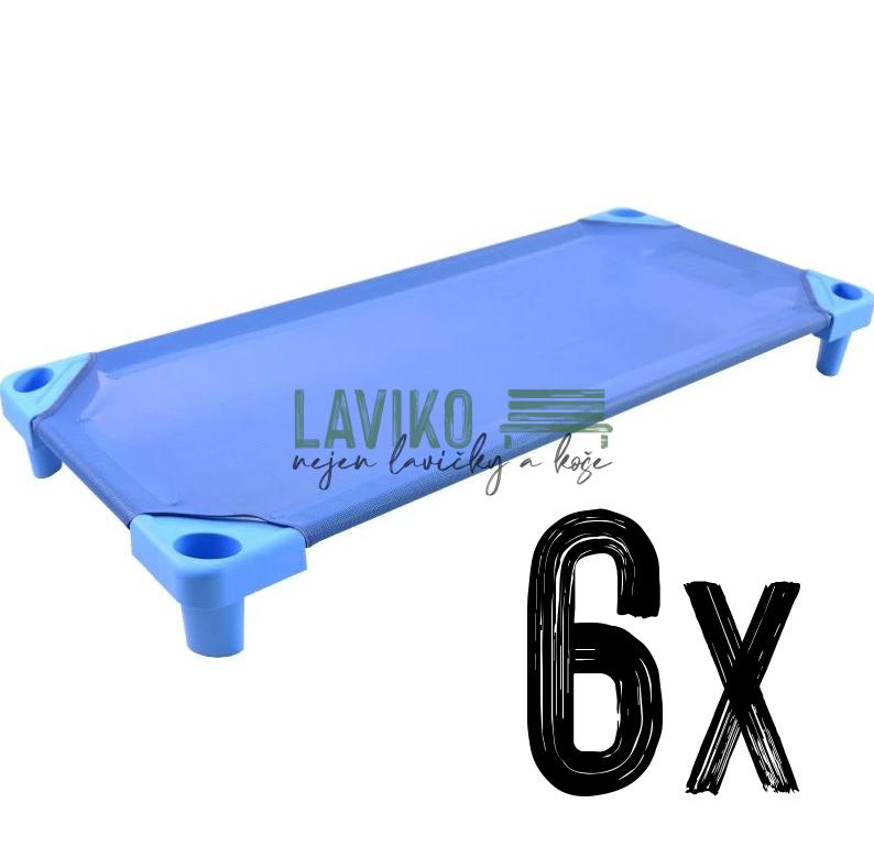VÝHODNÁ SADA - 6x Dětské lehátko LEONTÝNKA, modré