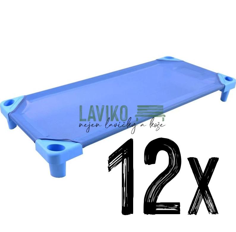 VÝHODNÁ SADA - 12x Dětské lehátko LEONTÝNKA, modré