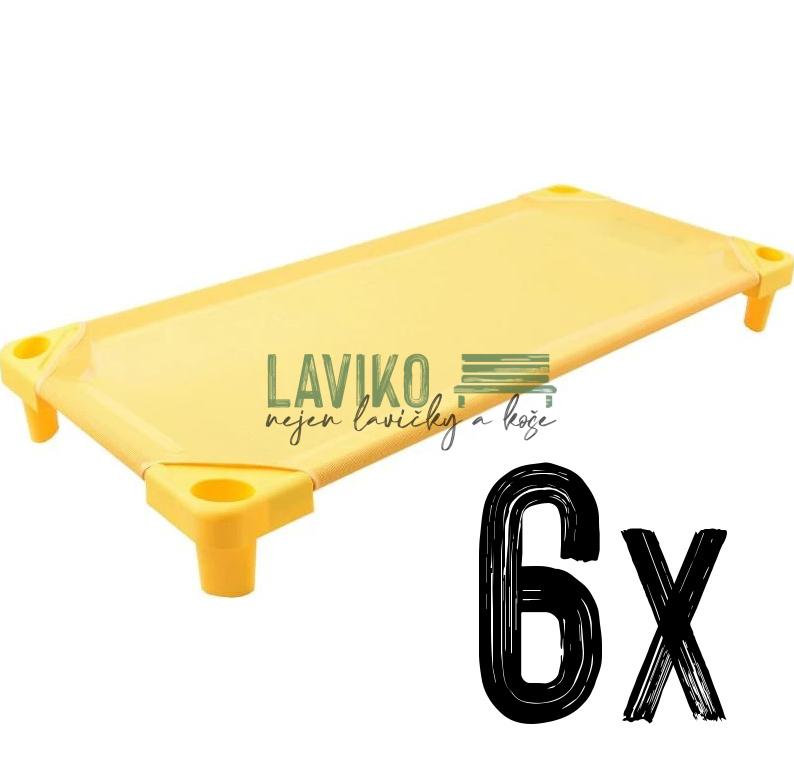 VÝHODNÁ SADA - 6x Dětské lehátko LEONTÝNKA, žluté