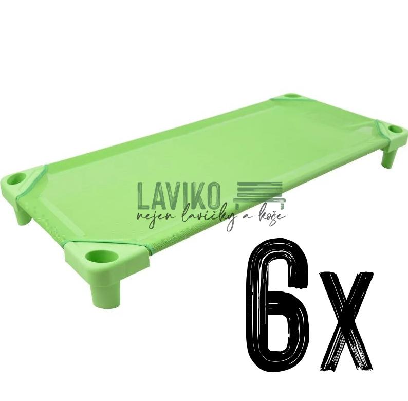 VÝHODNÁ SADA - 6x Dětské lehátko LEONTÝNKA, zelené