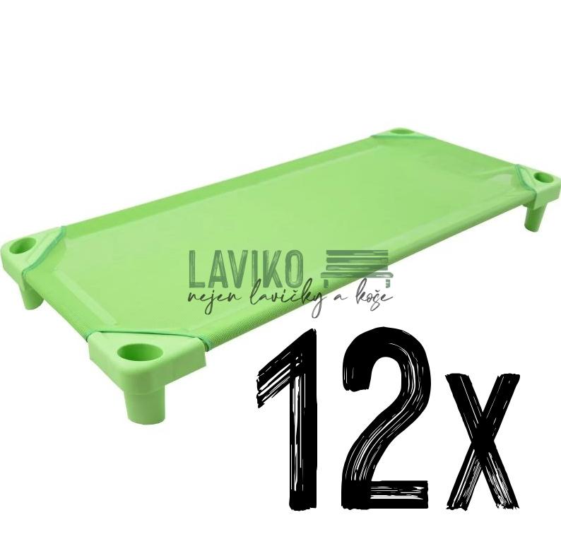 VÝHODNÁ SADA - 12x Dětské lehátko LEONTÝNKA, zelené