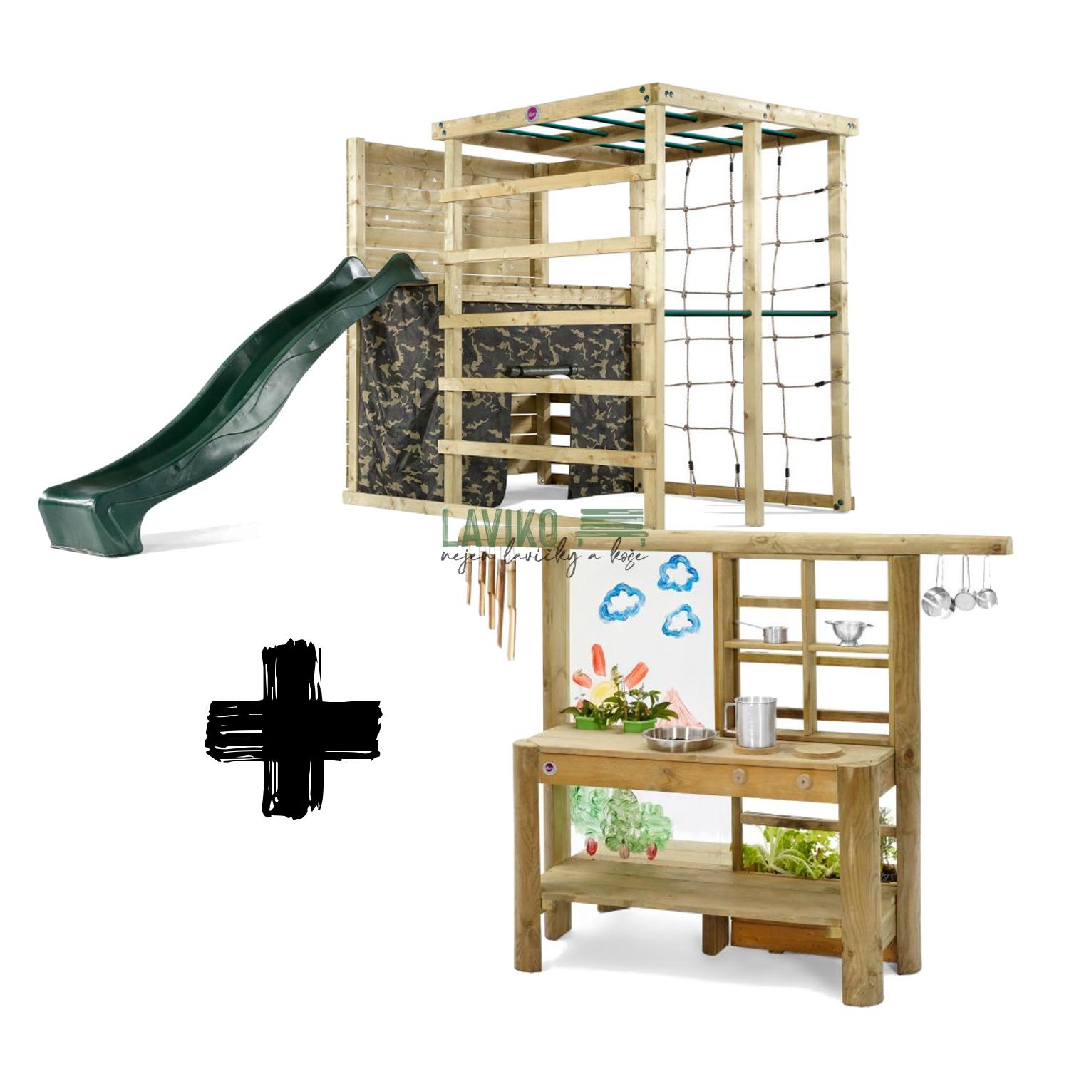 VÝHODNÁ SADA - Domeček HOBIT Bunker + Kuchyňka HOBIT Nature Kitchen  