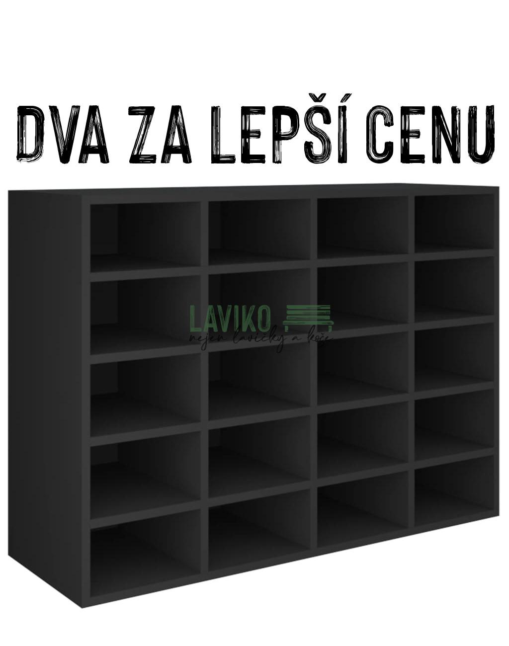 VÝHODNÁ SADA - 2x Botník DEMARCO, černý