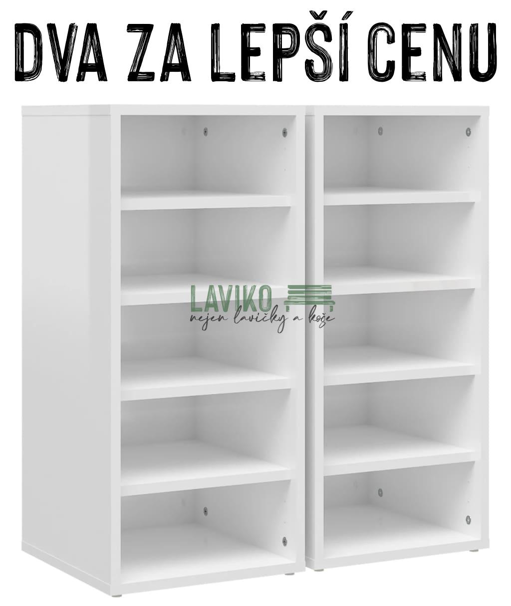 VÝHODNÁ SADA - 2x Botník DELIMA, bílý lesk