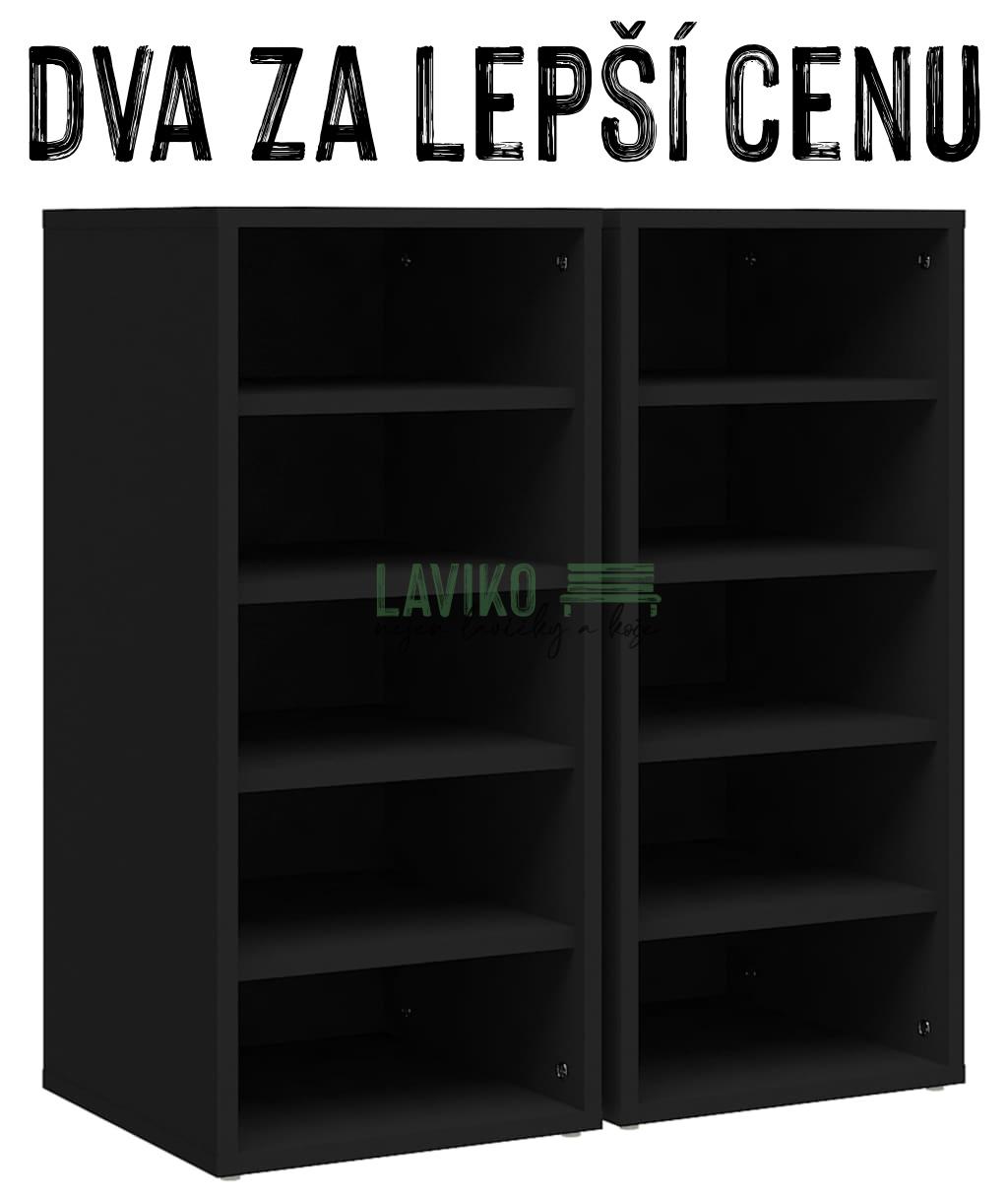 VÝHODNÁ SADA - 2x Botník DELIMA, černý