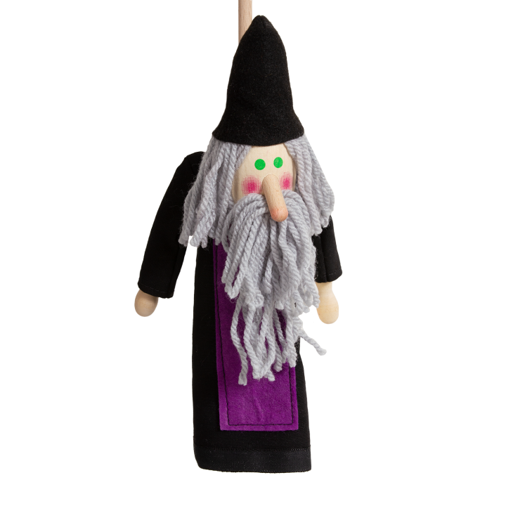 Česká loutka bez nití - Kouzelník ČÁRYFUK, 20 cm