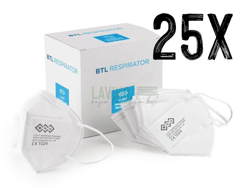Respirátor HEALTHCARE C-FIT BTL, FFP2, 25 ks