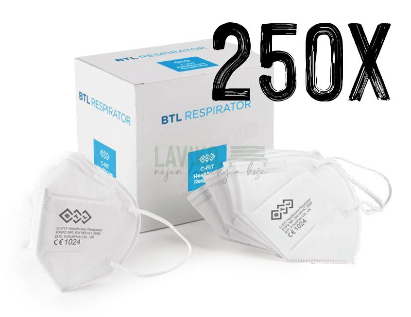 Respirátor HEALTHCARE C-FIT BTL, FFP2, 250 ks