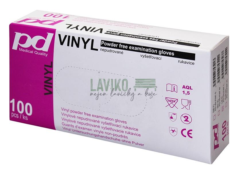 Jednorázové VINYLOVÉ rukavice, nepudrované